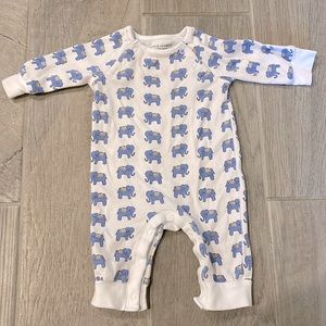 Janie & Jack 0-3 M Elephant Romper